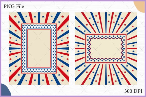 Download Vintage USA Patriotic Frame SVG Clipart - Premium Resources