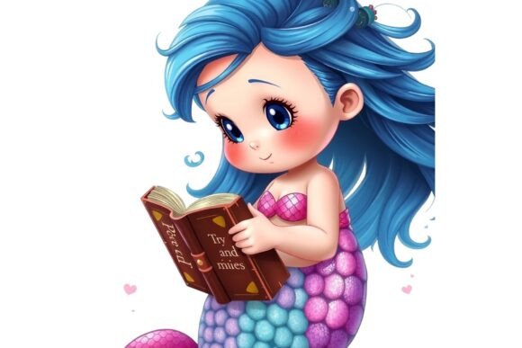 Download Retro Cartoon Mermaid Clipart PNG - Premium Resources