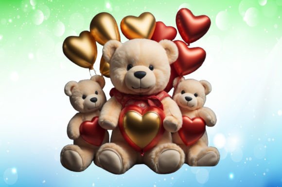 Download Valentine's Day Teddy Bear Illustrations - Valentine Collection