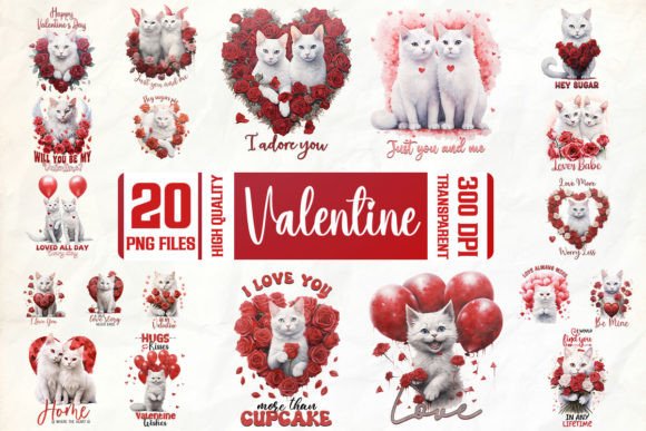 Download Valentine Cats Love Art Pack - Valentine Collection